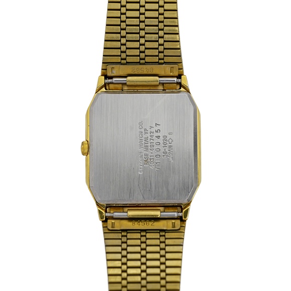 Citizen Vintage Gold Plated 1980's Tank Wrist Watch Quartz - Picture 8 of 8